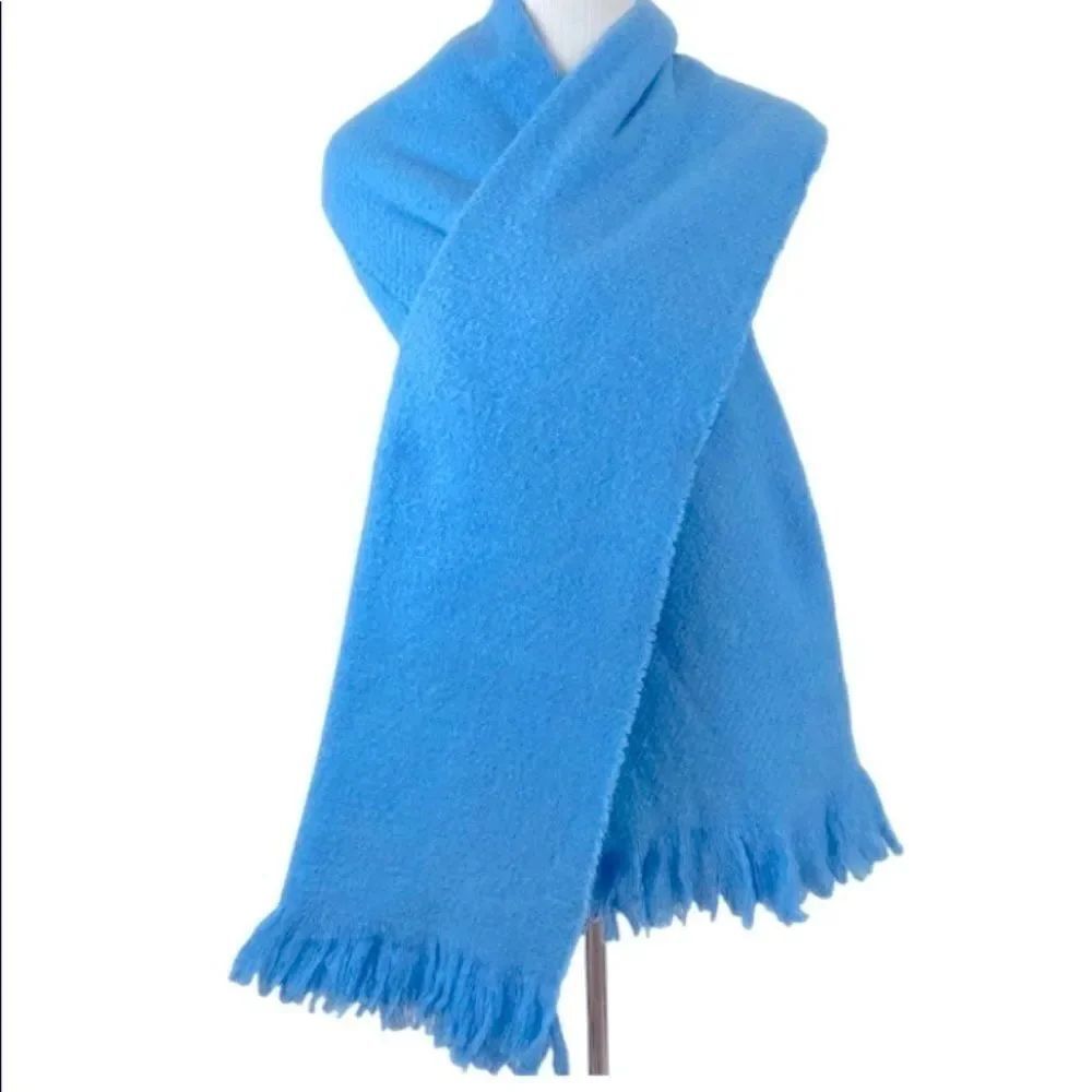 🛍A New Day Women’s Solid Baby Blue Fashion Fringe Ends Blanket Scarf